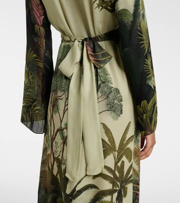 Robe longue en soie imprimée | Johanna Ortiz