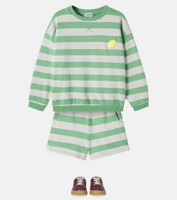 Dan striped cotton fleece sweatshirt | Cozmo