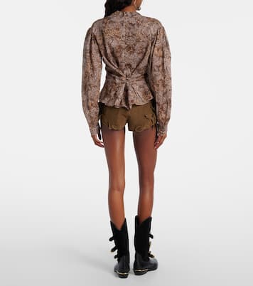 Kevana floral-appliqué suede shorts | Isabel Marant