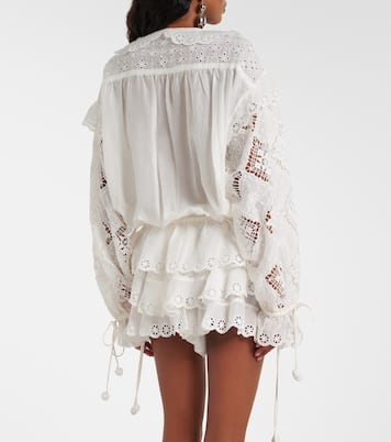 Blusa Nowana de algodón y seda bordada | Isabel Marant