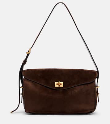 Le 7 Medium suede shoulder bag | Balenciaga