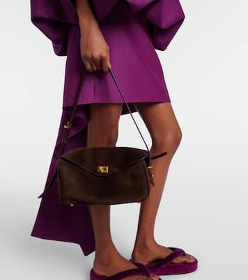 Le 7 Medium suede shoulder bag | Balenciaga