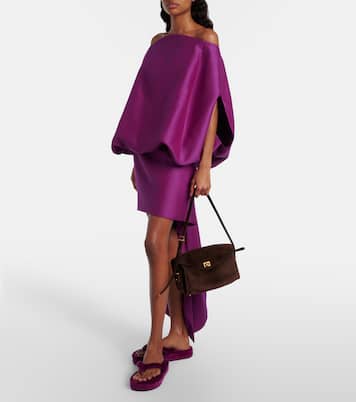 Le 7 Medium suede shoulder bag | Balenciaga