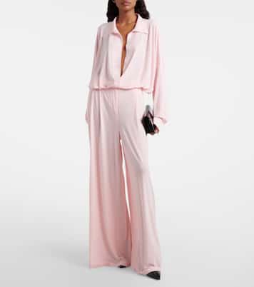 Pantalones anchos de tiro alto | Norma Kamali