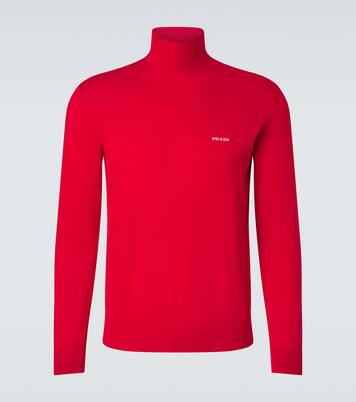Pull à col roulé en coton | Prada