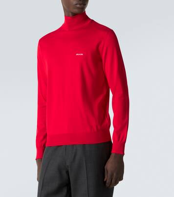 Pull à col roulé en coton | Prada