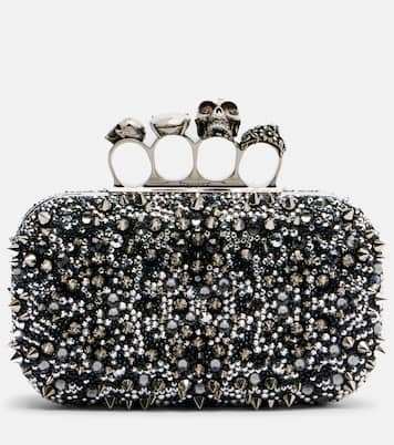 Knuckle embellished clutch | McQueen