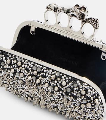 Knuckle embellished clutch | McQueen