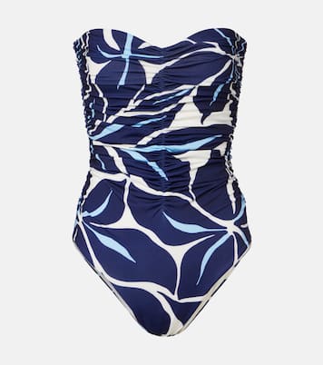 Printed strapless swimsuit | Cala de la Cruz