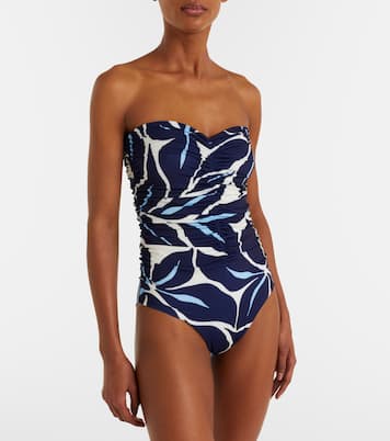 Printed strapless swimsuit | Cala de la Cruz