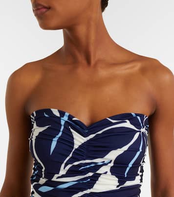 Printed strapless swimsuit | Cala de la Cruz