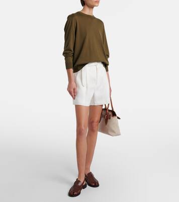 Denise belted linen shorts | Ralph Lauren Collection