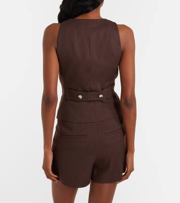 Hartwell linen-blend twill vest | Veronica Beard
