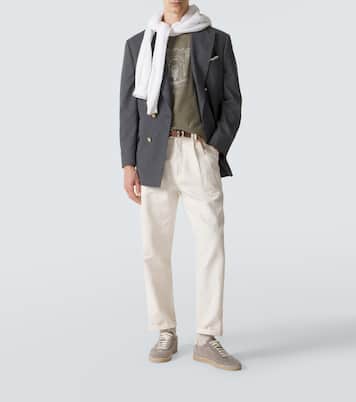 T-shirt en coton imprimé | Brunello Cucinelli