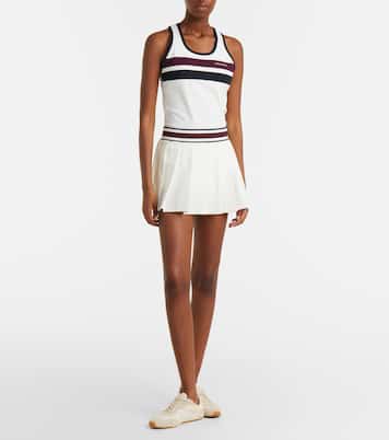 Striped pleated tennis skirt | Tory Burch