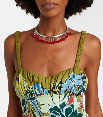 Solstice floral cotton midi dress | Alémais
