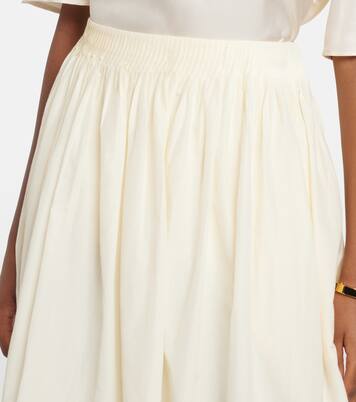 Naya gathered cotton and silk maxi skirt | Loulou de Saison
