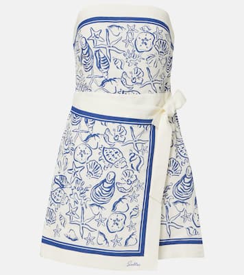 Darbie printed linen-blend minidress | Simkhai