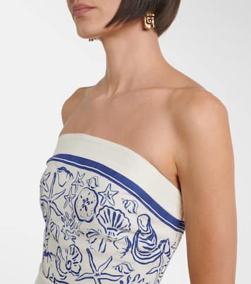 Darbie printed linen-blend minidress | Simkhai