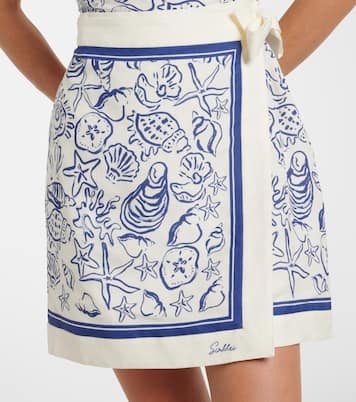 Darbie printed linen-blend minidress | Simkhai
