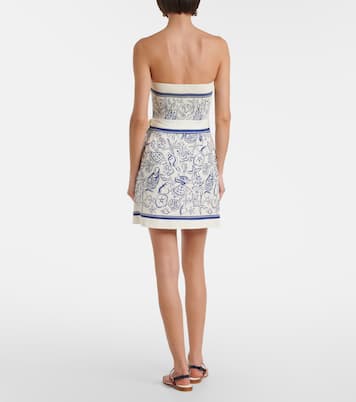 Darbie printed linen-blend minidress | Simkhai