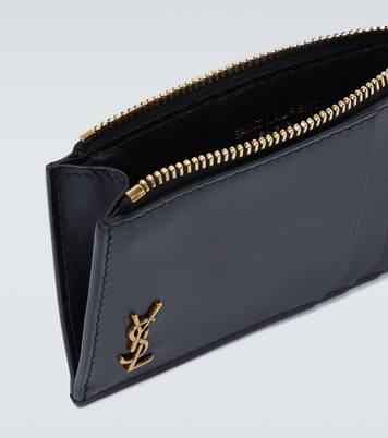 Tiny Cassandre Fragments leather card holder | Saint Laurent