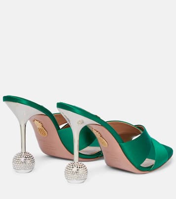 Sandalen Yes Darling 95 aus Satin | Aquazzura