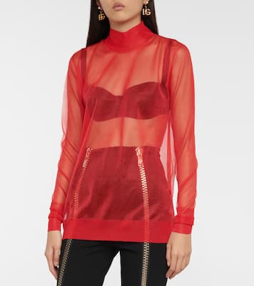 Longsleeve aus Mesh | Dolce&Gabbana