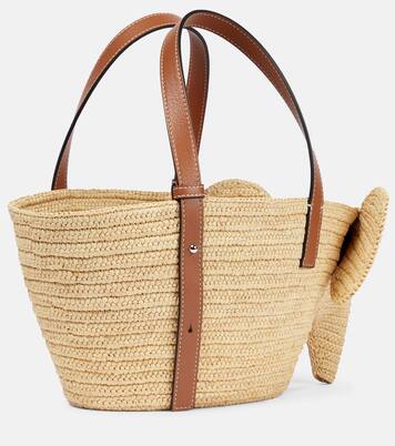 Elephant Small raffia basket bag | Loewe