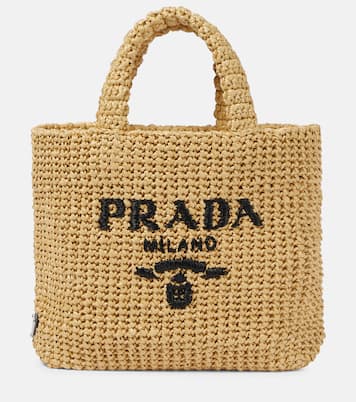 Logo raffia shopper | Prada