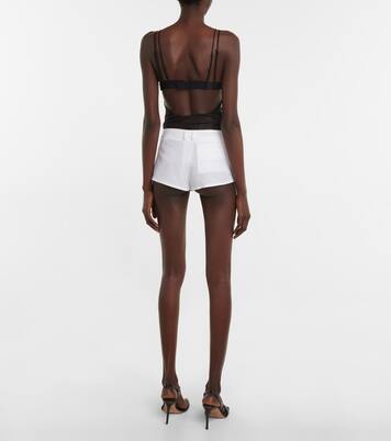 Low-rise wool minishorts | Nensi Dojaka