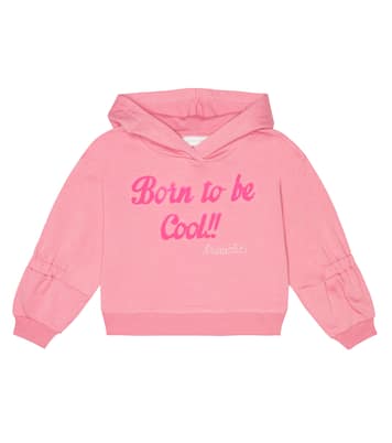 Sweat-shirt à capuche imprimé en coton mélangé | Monnalisa