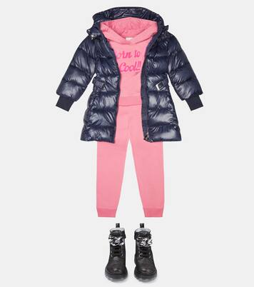 Sweat-shirt à capuche imprimé en coton mélangé | Monnalisa