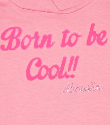 Sweat-shirt à capuche imprimé en coton mélangé | Monnalisa