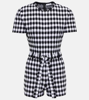Checked jacquard playsuit | Alaïa