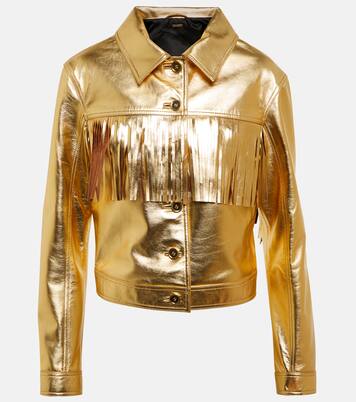 Jacke aus Metallic-Leder | Dodo Bar Or