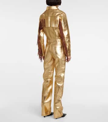 Jacke aus Metallic-Leder | Dodo Bar Or