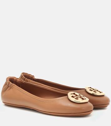 Minnie Travel leather ballet flats | Tory Burch