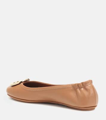 Minnie Travel leather ballet flats | Tory Burch