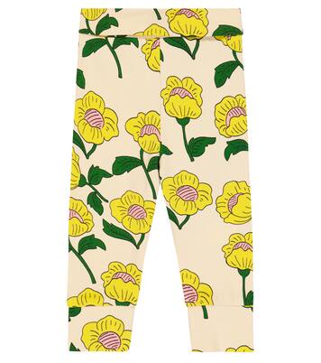 Baby Flowers cotton-blend leggings | Mini Rodini