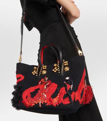 x Rossy de Palma Flamencaba Small embroidered tote bag | Christian Louboutin