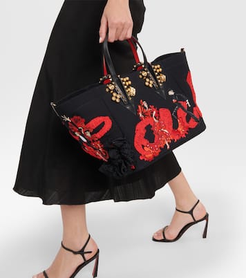 x Rossy de Palma Flamencaba Small embroidered tote bag | Christian Louboutin