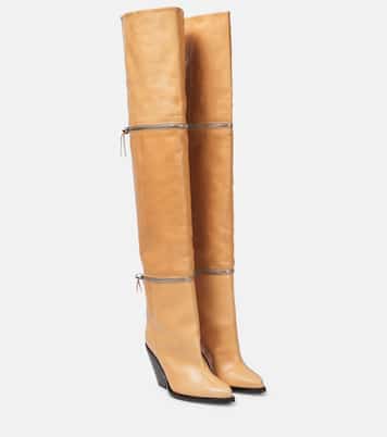 Lelodie leather over the knee boots | Isabel Marant