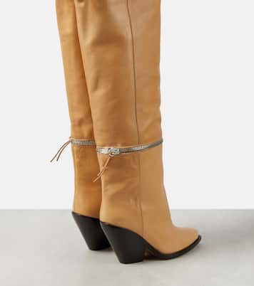 Lelodie leather over the knee boots | Isabel Marant
