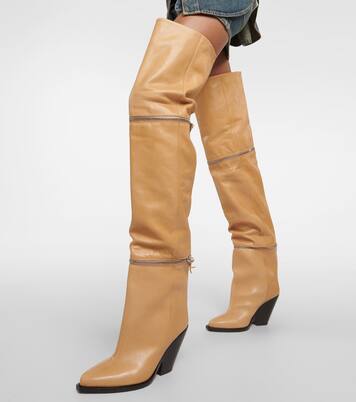 Lelodie leather over the knee boots | Isabel Marant
