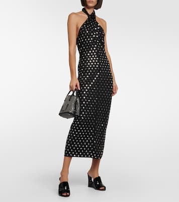 Mina 20 embellished leather tote bag | Alaïa