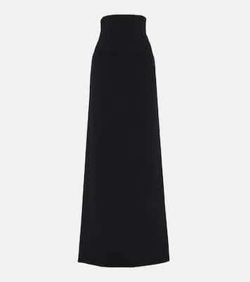 High-rise wool-blend maxi skirt | Ferragamo