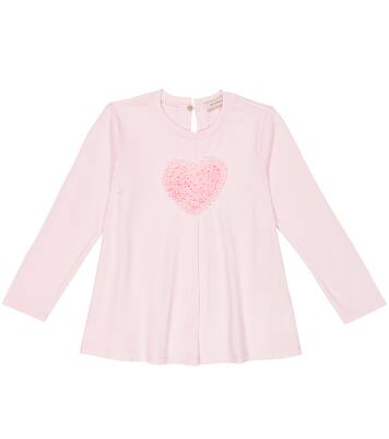 Embellished cotton jersey T-shirt | Monnalisa