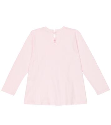 Embellished cotton jersey T-shirt | Monnalisa