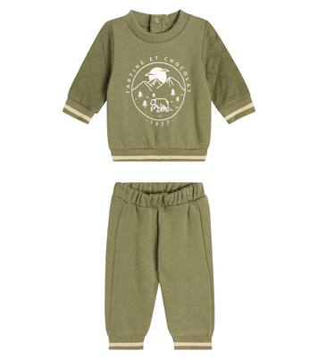 Baby printed cotton sweatshirt and sweatpants set | Tartine et Chocolat